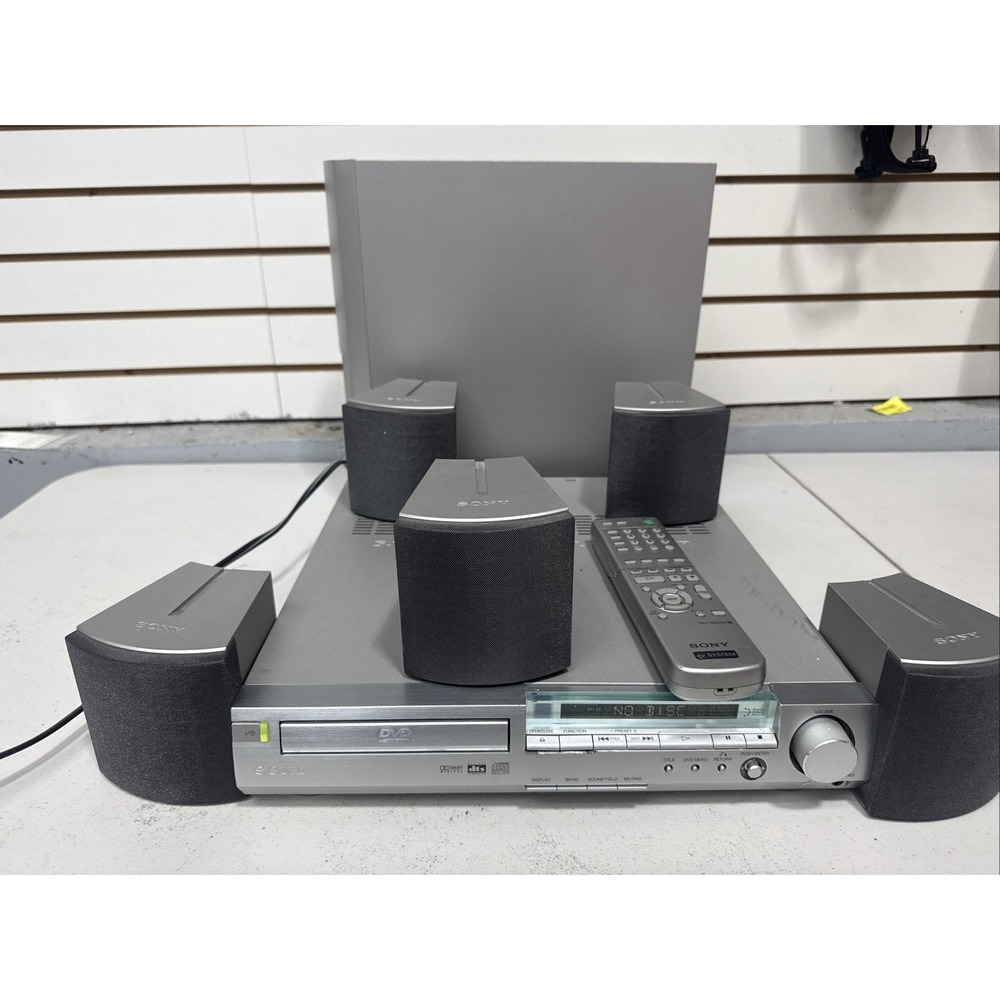 Sony HCD-S300 5.1 Channel Home Theater System w/Remote Subwoofer Speakers WORKS